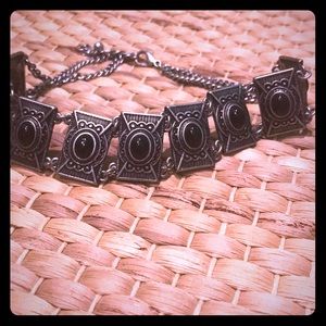 New:  silver and black choker